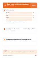 Vorschau - Arbeitsblätter - Quiz Groß- und Kleinschreibung mit Lösungen - Seite 2