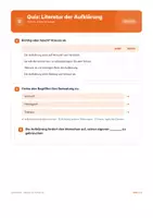 Vorschau - Arbeitsblätter - Quiz: Literatur der Aufklärung - Seite 2