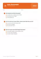 Vorschau - Arbeitsblätter - Quiz: Umgang mit dem Gefühl Einsamkeit - Seite 1