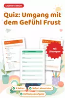 Vorschau - Arbeitsblätter - Quiz: Umgang mit dem Gefühl Frust - Deckblatt