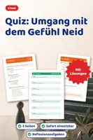 Vorschau - Arbeitsblätter - Quiz: Umgang mit dem Gefühl Neid - Deckblatt