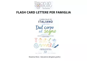 anteprima - Flashcard - DAL CORPO AL SEGNO - FLASH CARD LETTERE PER FAMIGLIA - Pagina di copertina