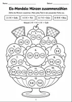 Vorschau - Mal- und Bastelvorlagen - Rechenmandalas - Seite 2