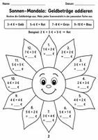 Vorschau - Mal- und Bastelvorlagen - Rechenmandalas - Seite 3