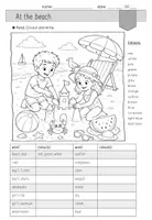 Vorschau - Arbeitsblätter - Summer: read and colour | Ausmalblatt - Seite 1