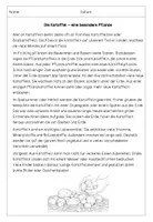 Vorschau - Arbeitsblätter - Lesetext Kartoffel mit passenden Fragen - Seite 1