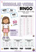 Vista previa - Refuerzo / NEE / Materiales de apoyo - Irregular verbs (Bingo) - ENGLISH - Portada