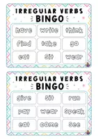 Vista previa - Refuerzo / NEE / Materiales de apoyo - Irregular verbs (Bingo) - ENGLISH - página 2