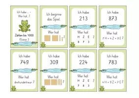 Vorschau - Spiele - Lesespiel - Zahlen bis 1000 (999 Frosch-geschwister) - Seite 1