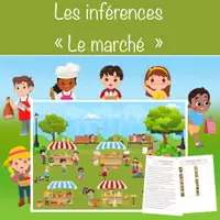 Aperçu - Cartes / Images - Les inférences: "Le marché" - Page de couverture