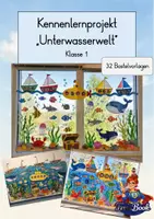 Vorschau - Mal- und Bastelvorlagen - Bastelvorlage Unterwasserwelt – Gemeinschaftsprojekt zum Schulstart - Deckblatt