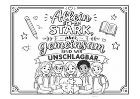 Vorschau - Arbeitsblätter - Allein ist man stark – gemeinsam unschlagbar! Kooperatives Poster/Gemeinschaftsbild zur Klassengemeinschaft - Seite 3