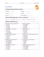 Vorschau - Arbeitsblätter - Los animales – Vocabulario (Übersicht, Suchsel und Arbeitsblatt) - Seite 2