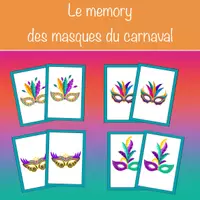 Aperçu - Jeux - Le memory des masques du carnaval - Page de couverture