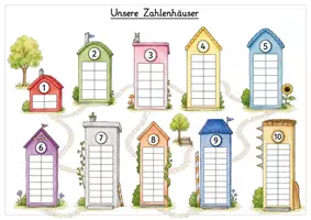 Vorschau - Arbeitsblätter - Zahlzerlegungshäuser - verschiedene Versionen - Seite 1