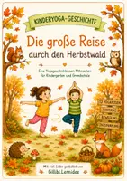 Vorschau - Fördermaterial/Inklusion - Kinderyoga Geschichte Herbst | Die große Reise durch den Herbstwald | Yoga Poster & 12 Bildkarten | für Kindergarten- und Grundschulalter - Deckblatt