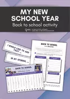 Vorschau - Arbeitsblätter - My New School Year | Back to School Reflection Cards & Goal-Setting Activities - Deckblatt