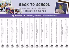 Vorschau - Arbeitsblätter - My New School Year | Back to School Reflection Cards & Goal-Setting Activities - Seite 1