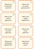 Vorschau - Spiele - Stehe auf, wenn … Schulstart & Ferien | Bewegungsspiel | 1.-4. Klasse | 16 Bewegungskarten - Seite 1