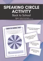 Vorschau - Arbeitsblätter - Back to School Speaking Circle Activity - Conversation Cards for the New School Year - Deckblatt