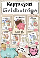 Vorschau - Spiele - Geld | Ich habe... Wer hat...? | Mathe-Kartenspiel | 3-fach differenziert - Deckblatt