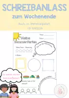 Vorschau - Arbeitsblätter - Sommerferien / Schreibanlass Sommerferien - Deckblatt