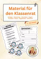 Vorschau - Stundenentwürfe - Material für den Klassenrat für die Klassen 6–10 - Deckblatt