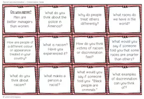 Vorschau - Fördermaterial/Inklusion - Racism and Discrimination Englisch – Rassismus, Diskriminierung, Speaking, Conversation, Sprechen auf Englisch, Diskussion, Gesprächsanlässe | Conversation Cards, Sprechkarten, Aufgabenkarten 5., 6., 7., 8. Klasse, Sekundarstufe - Seite 2