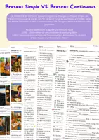 Vorschau - Arbeitsblätter - Present Simple VS Present Continuous - Deckblatt
