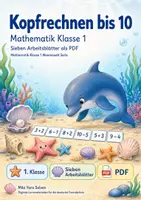 Vorschau - Arbeitsblätter - Kopfrechnen bis 10 | Mathematik Klasse 1 | 7 Arbeitsblätter als PDF - Deckblatt