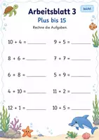 Vorschau - Arbeitsblätter - Kopfrechnen bis 20 | Mathematik Klasse 1 | 7 Arbeitsblätter als PDF - Seite 3