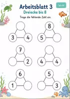 Vorschau - Arbeitsblätter - Rechendreiecke bis 10 | Mathematik Klasse 1 | 7 Arbeitsblätter als PDF - Seite 3