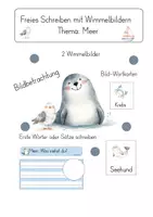 Vorschau - Arbeitsblätter - Materialpaket: Freies Schreiben mit Wimmelbilder Meer & Piraten - Seite 1