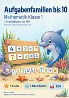 Vorschau - Arbeitsblätter - Aufgabenfamilien bis 10 | Mathematik Klasse 1 | 7 Arbeitsblätter als PDF - Deckblatt