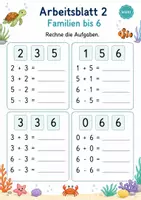 Vorschau - Arbeitsblätter - Aufgabenfamilien bis 10 | Mathematik Klasse 1 | 7 Arbeitsblätter als PDF - Seite 2