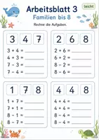 Vorschau - Arbeitsblätter - Aufgabenfamilien bis 10 | Mathematik Klasse 1 | 7 Arbeitsblätter als PDF - Seite 3