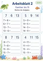 Vorschau - Arbeitsblätter - Aufgabenfamilien bis 20 | Mathematik Klasse 1 | 7 Arbeitsblätter als PDF - Seite 2