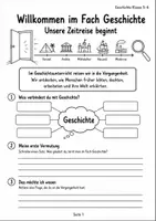 Vorschau - Arbeitsblätter - Geschichte Einführung Klasse 5 Zeitstrahl - Seite 1