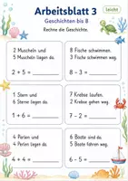 Vorschau - Arbeitsblätter - Rechengeschichten bis 10 | Mathematik Klasse 1 | 7 Arbeitsblätter als PDF - Seite 3