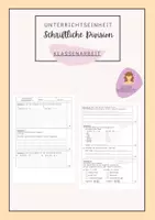 Vorschau - Stundenentwürfe - Schriftliche Division | Unterrichtseinheit | Unterrichtsreihe - Seite 1