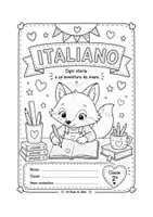 anteprima - Poster - Kit copertine Italiano dalla classe 1° alla classe 5° - Pagina 1