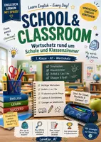 Vorschau - Arbeitsblätter - School & Classroom Vocabulary – Englischer Wortschatz für die 1. Klasse Mittelschule Schulsachen, Klassenzimmer & aanthe - Deckblatt