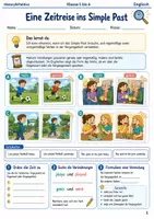 Vorschau - Arbeitsblätter - Simple Past Arbeitsheft Klasse 5 bis 6 - Deckblatt