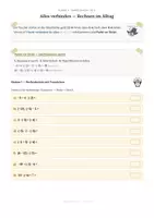 Vorschau - Arbeitsblätter - Ganze Zahlen Klasse 5 – Rechnen im Alltag & Punkt vor Strich - Seite 1