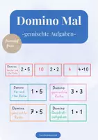 Vorschau - Spiele - Domino Malaufgaben gemischt - Deckblatt