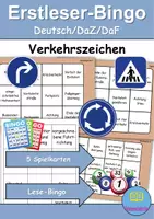 Vorschau - Spiele - Erstleser Bingo - Verkehrsschilder / Verkehrszeichen (Klasse 1 und 2) - Deckblatt
