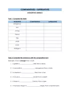 Vorschau - Arbeitsblätter - Comparatives + Superlatives + as ... as + than WORKSHEET (More 3 Unit 4 Dangerous Animals) - Seite 1