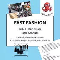 Vorschau - Stundenentwürfe - Fast Fashion Unterrichtsreihe | CO2-Fußabdruck & Konsum - Deckblatt
