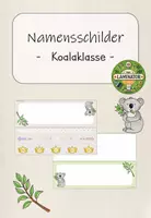 Vorschau - Poster - Koalaklasse: Namensschilder (Kl. 1-4) - Deckblatt