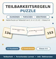 Vorschau - Präsentationen/Tafelbilder - Teilbarkeitsregeln Puzze Tafelmaterial - Deckblatt
